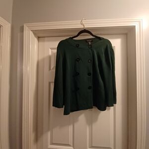 Women's Green Double-Breasted Jacket